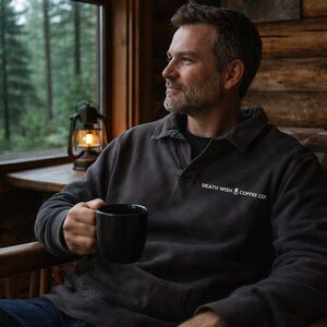 Death Wish Coffee COLLAR ME CAFFEINATED Polo Sz 3XL Ring-Spun Cotton Blend NWT